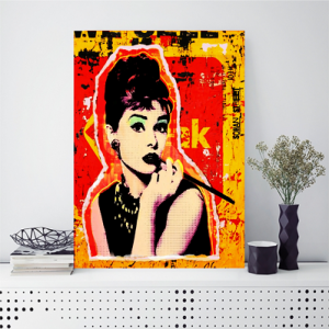 Dibond AUDREY HEPBURN is scrapbooking