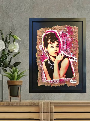 Tableau collage Audrey Hepburn
