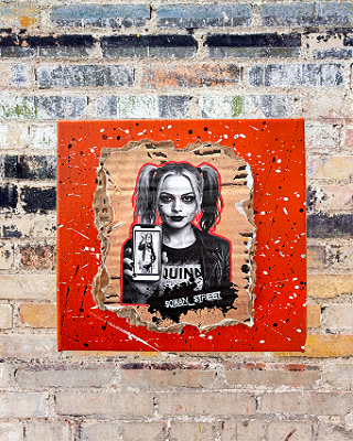 Tableau collage Harley Quinn selfie