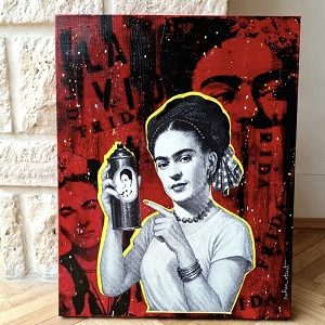 Toile collage FRIDA BOMBA